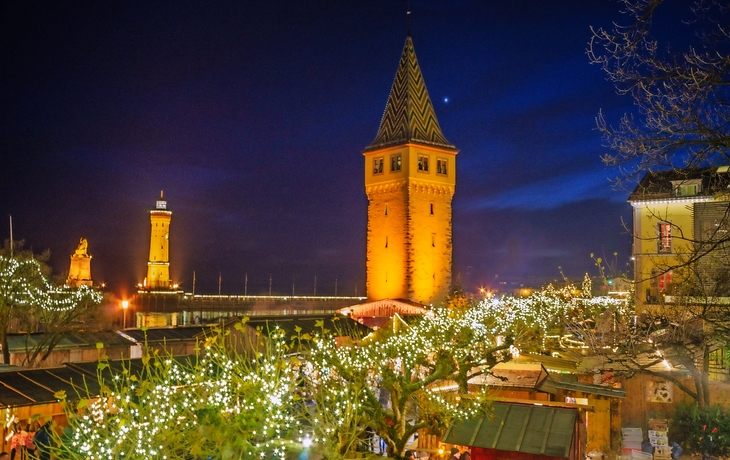 Lindau, Hafen, Hafenweihnacht; Bayern, Deutschland