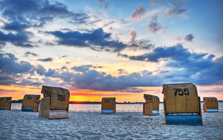 Strandkorb am Strand