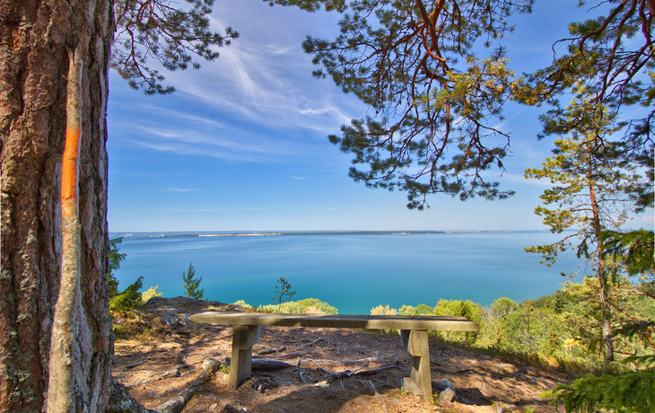 Blick über den See Vättern