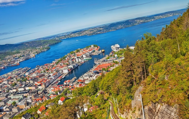 Stadt Bergen mit Flambahn