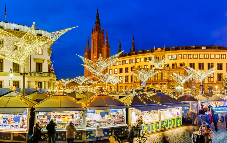 Weihnachtsmarkt in Wiesbaden, Deutschland