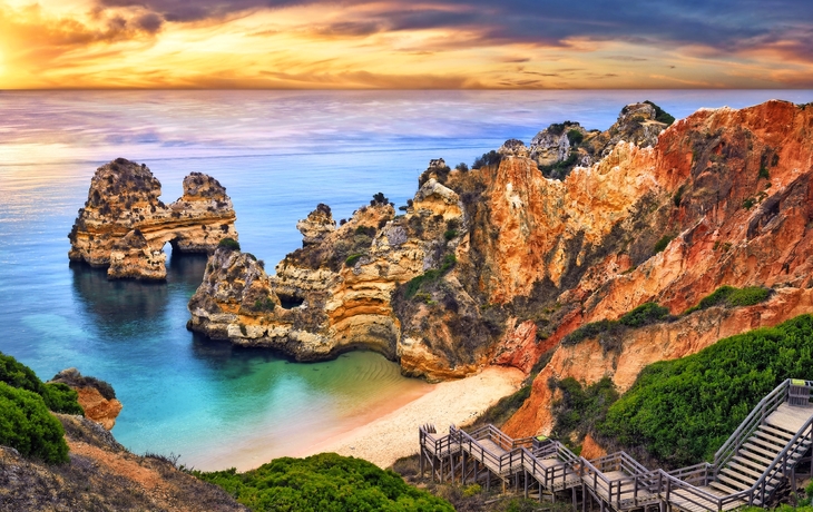 Praia do Camilo an der Algarve, Portugal