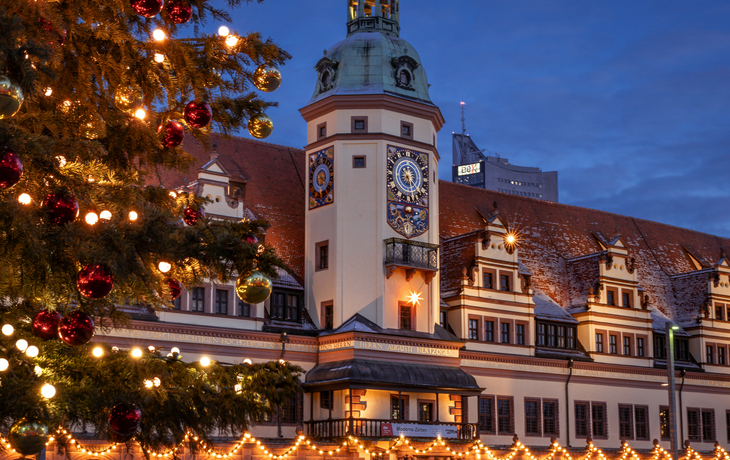 Weihnachtsmarkt in Leipzig, Deutschland